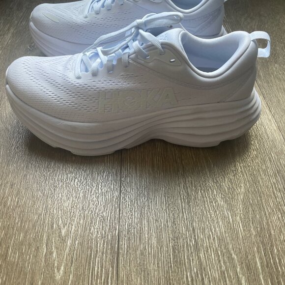 HOKA | Women's Bondi 8 White Running Shoes | Size 7.5 - Picture 4 of 6